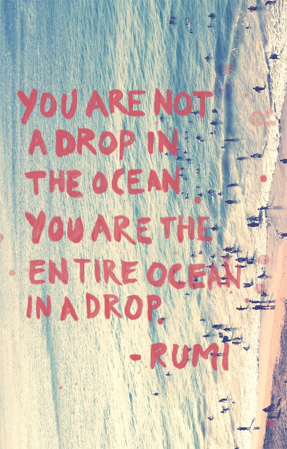 You are not a drop in the ocean